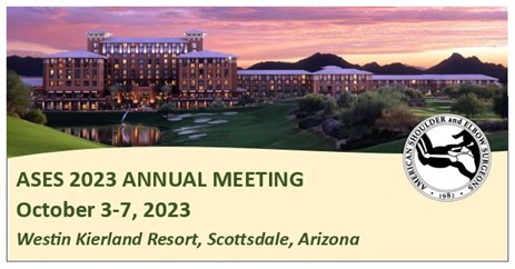 ASESmembers's tweet photo. Plans are well underway for the 2023 ASES Annual Meeting, which will run from October 3rd – 7th, 2023 at the Westin Kierland Resort in Scottsdale, Arizona. Information will be posted to the Annual Meeting web page when available https://t.co/ut2lyY2By1
#ASES2023 #OrthoTwitter https://t.co/iZaqwE2MlS