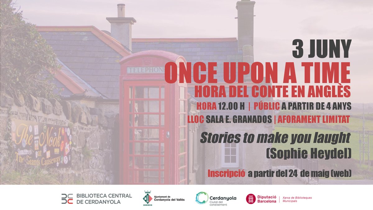 📡Demà dimecres obrim inscripcions: bibliotecacerdanyola.cat