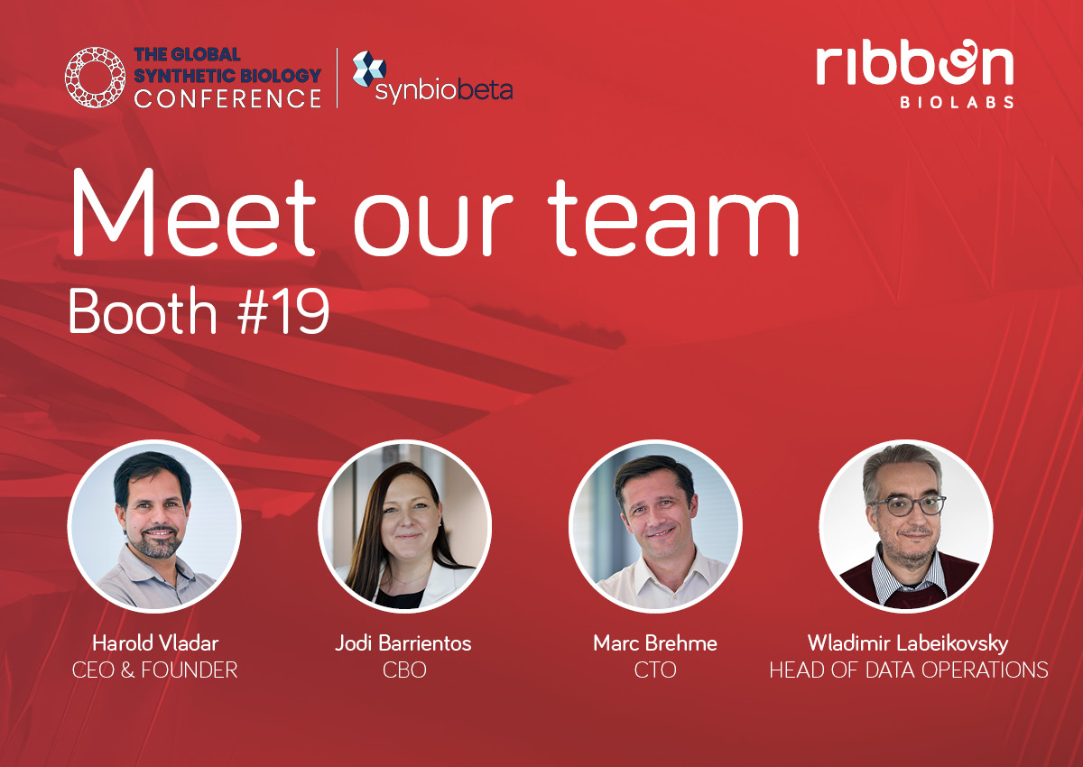 Ribbon Bio (@ribbonbiolabs) on Twitter photo So proud to be there @SynBioBeta2023 with our first company conference booth!! Stop by to meet our team and learn about our Early Access Program and how our long #DNAsynthesis can take your applications to the next level.
<a href="/hpvladar/">Harold P. de Vladar</a>, <a href="/marcbrehme/">Marc J. Brehme, PhD, MBA</a> @JodiBarrientos So proud to be there @SynBioBeta2023 with our first company conference booth!! Stop by to meet our team and learn about our Early Access Program and how our long #DNAsynthesis can take your applications to the next level.
<a href="/hpvladar/">Harold P. de Vladar</a>, <a href="/marcbrehme/">Marc J. Brehme, PhD, MBA</a> @JodiBarrientos