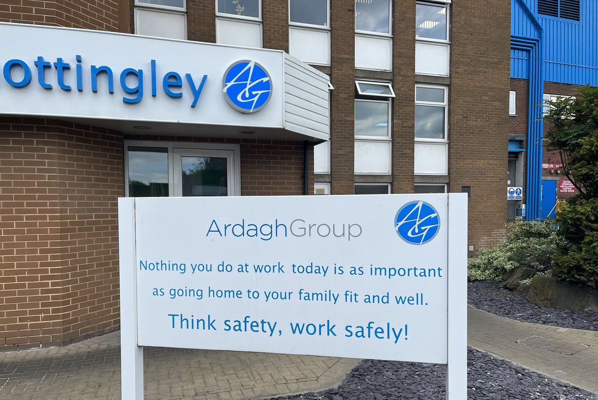 Quick photo from a visit today - what a lovely message @ArdaghGroup @ClimateWakey #Wakefield -