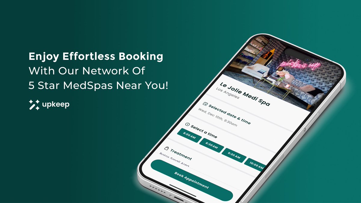 upkeepbeauty's tweet image. Medical Aesthetics:

✅ Booked in seconds
📍Location near you
⭐️ Top tier MedSpas

The #Upkeep App