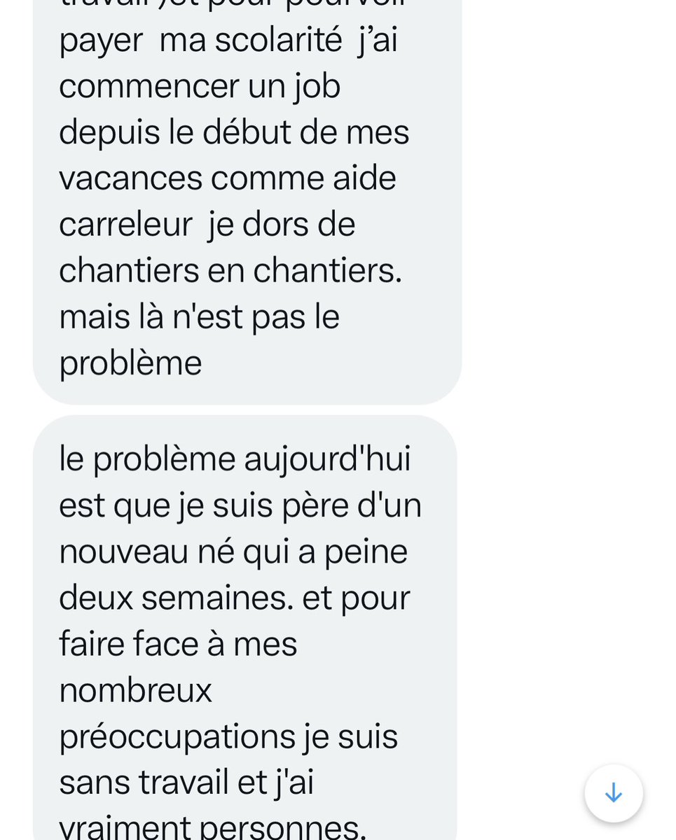 Bonsoir tout le monde. Ces messages viennent d’un jeune père en difficultés financières.
Des RT et des transferts d’argent seront les bienvenus.
Numéros :
00225 07-07-25-55-92/ Orange Money

00225 01-43-27-75-93/ Wave &amp; Moov Money.

Je vous remercie.🙏🏽