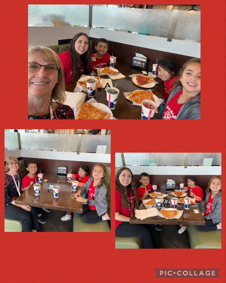 At the PTA Blitz, Camilla won “Lunch with the Principal.”  But really, I was the lucky winner because I had lunch with this fantastic group today! ❤️🐾❤️🍕<a href="/SparkeShines/">J.F. Sparke School</a> @MsVerdeIT