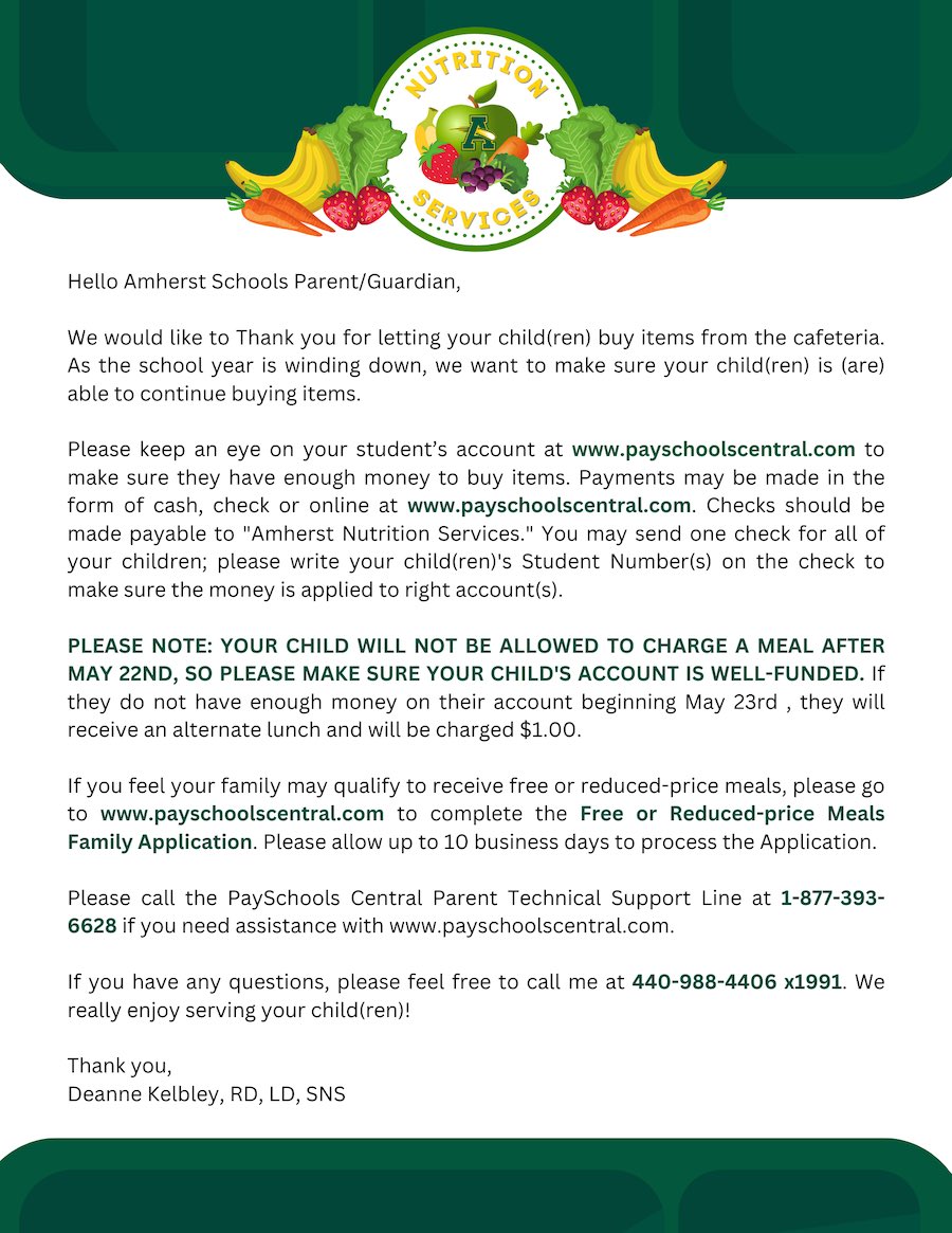 Parents! Guardians! Students! Staff!
Yesterday was the last day to go into the negative on your breakfast/lunch account. Please make sure there are enough funds in your account!
<a href="/Comet_Connect/">Comet Community Relations</a>