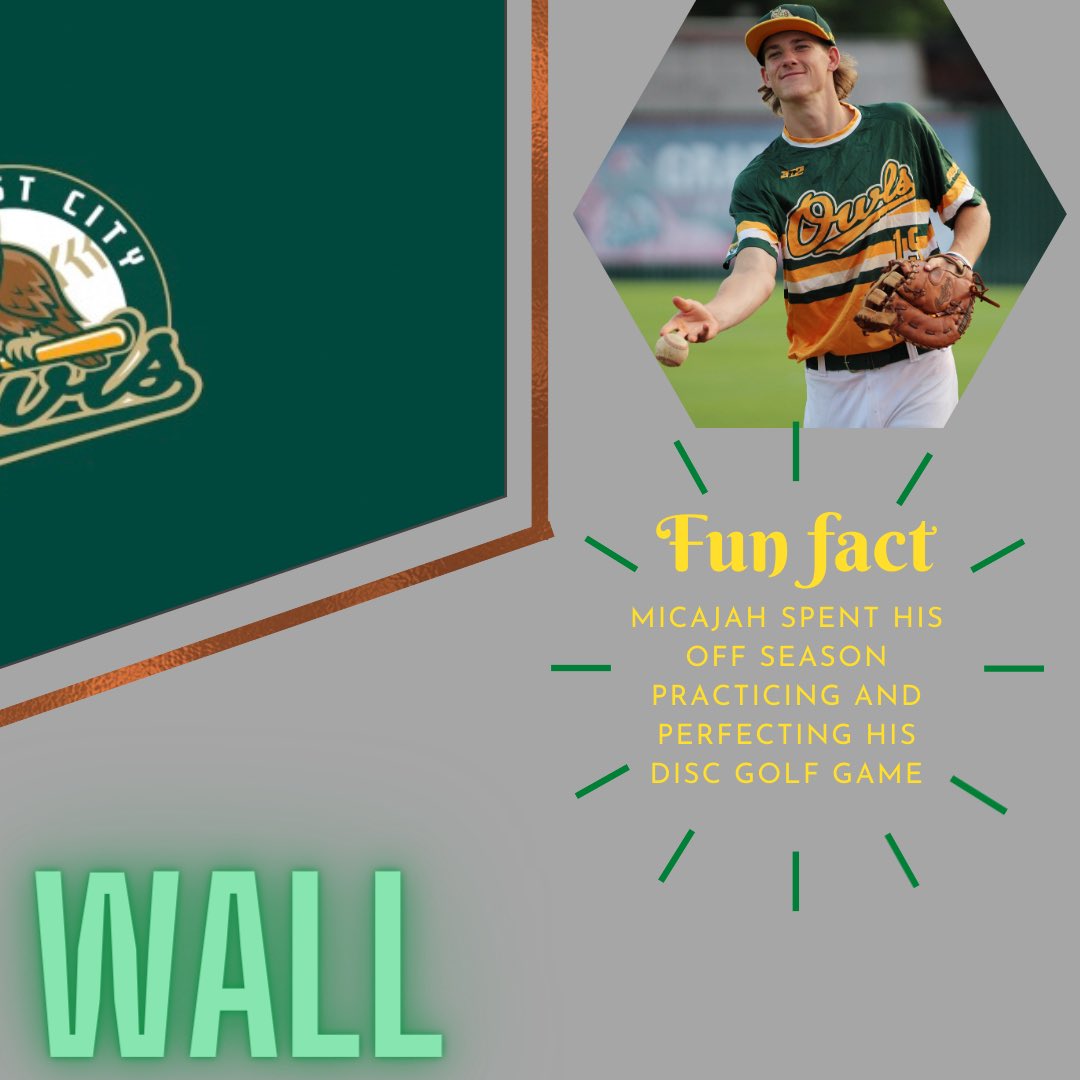 There’s no way you miss this announcement, or this kid around town. Returning to the Owls for a second season we have 6’6” catcher and town favorite <a href="/micajahwall/">Micajahwall</a> Micajah just finished up his season playing for the @CCCYeti_BSBL and is so excited to be back at McNair with us!