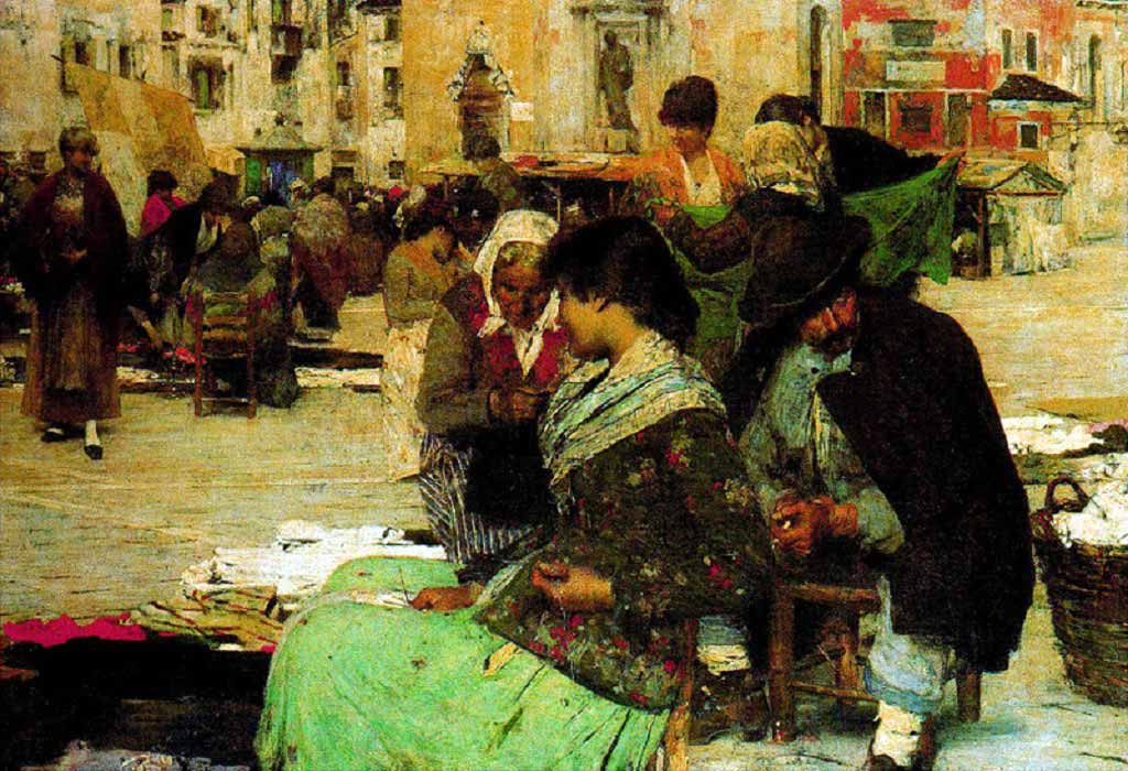 alberto_sanavia's tweet image. #12giugno 1887, #Venezia: per febbre tifoide, a 37 anni muore il pittore Giacomo #Favretto. Tra i fondatori del Verismo veneto, 7 anni prima della sua morte perse la vista da un occhio. Ciò però non interruppe la sua attività, incentrata specialmente su scene di vita quotidiana