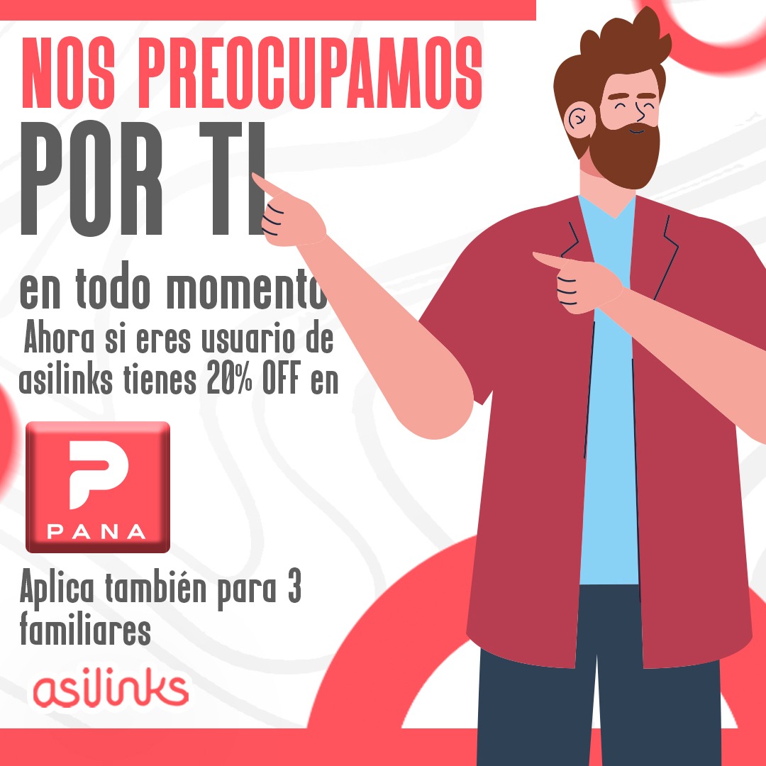 asilinks's tweet photo. Siempre pensamos en el bienestar y la comodidad de los usuarios que se registran en Asilinks, por eso hemos tomado la iniciativa de ofrecerte un 𝟮𝟬% de descuento en @panatech_ve , lo mejor de todo es que puedes incluir a tres de tus familiares en este gran descuento. https://t.co/PJ40TYjF14