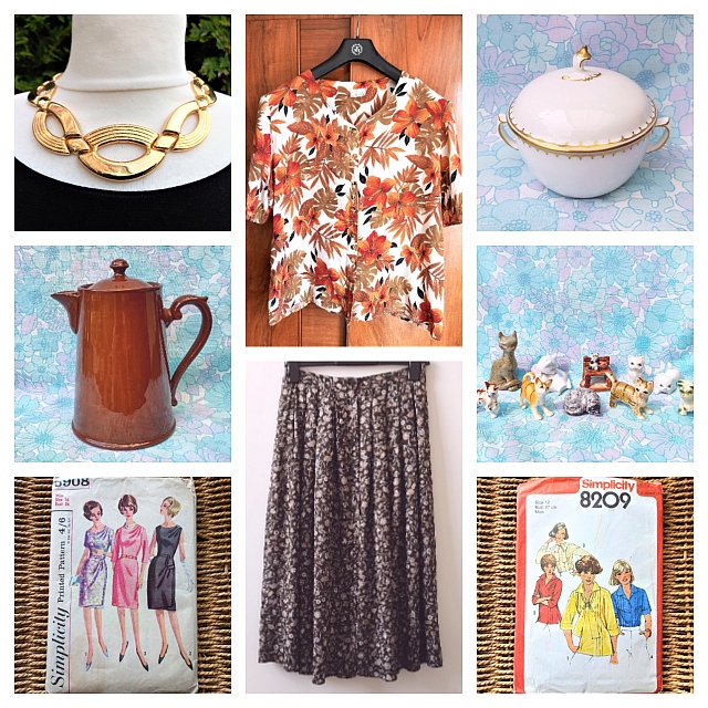 BettyJoanVint's tweet photo. Good evening. Here are today's picks - all this and more in our Shop now https://t.co/vjvRHsZB3k ❤️#etsy #etsyseller #etsyshop #etsyvintage #etsyvintageshop #1980s #1980sfashion #statementnecklace #summer #beachcomber #royalcopenhagen #vintagestmichael #cat #vintagesewingpatterns https://t.co/tgEUufDb65