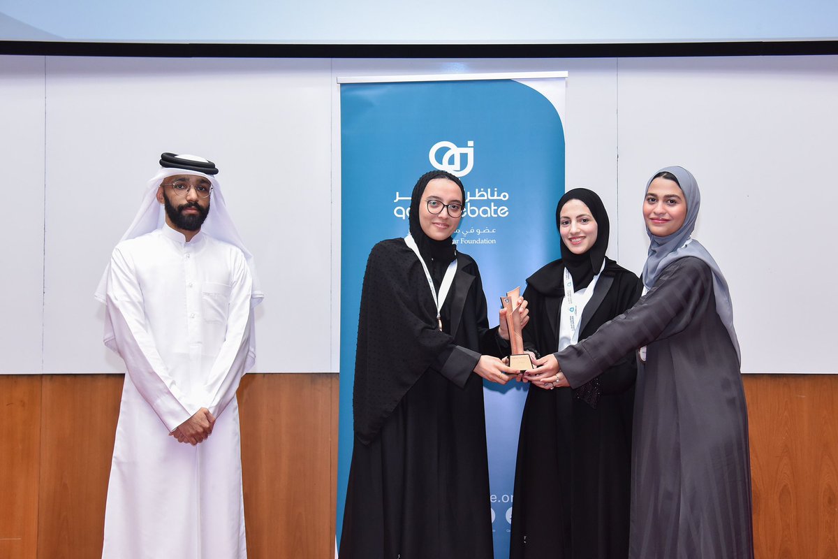 QatarDebate's tweet photo. نتائج دوري الجامعات باللغة العربية:
🥇 فريق جامعة جورجتاون - 1
🥈 فريق جامعة تكساس إي أند أم - 2 🥉 فريق جامعة قطر - 2

🏆 بطل البطولة الوطنية للعام ٢٠٢٢-٢٠٢٣
فريق جامعة قطر -2

#مناظرات_قطر 
#QUDL https://t.co/1Ub9V2mRBK