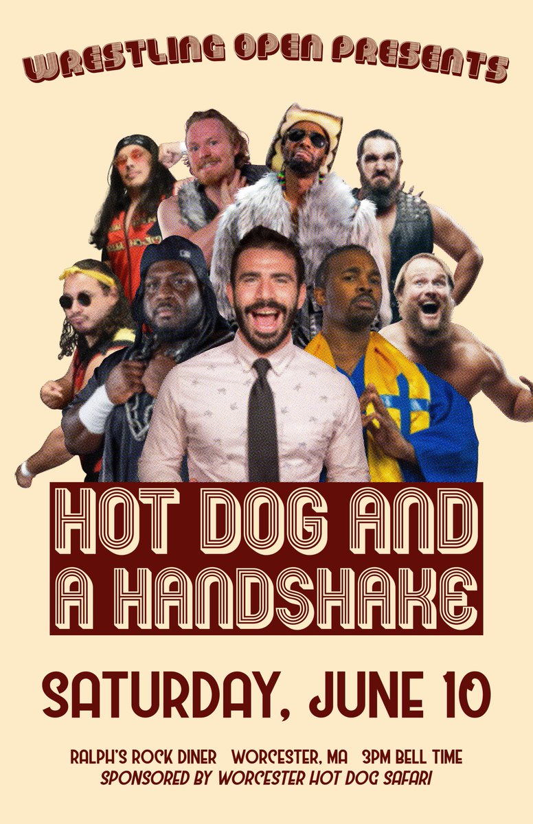 BREAKING: @CheeseburgerROH returns for the @WrestlingOpen #HotDogAndAHandshake special event on Saturday, 6/10 at Ralph's Rock Diner in Worcester, MA. Tickets are now on sale - ralphsdiner.ticketleap.com/hot-dog-and-a-… This event WILL NOT be streaming live on @indiewrestling. Be there live!