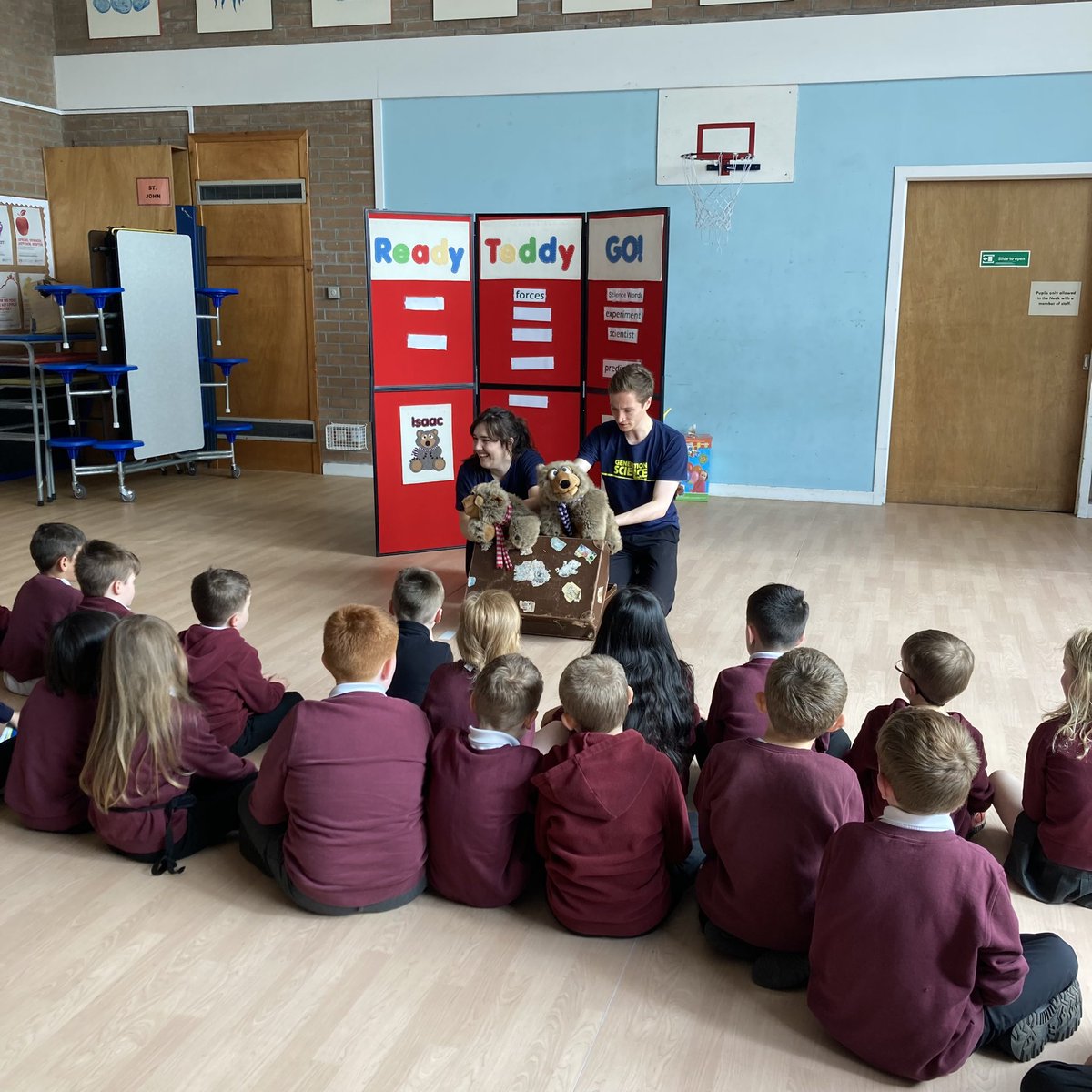 Fantastic science session for P1 -P4 today learning about forces .