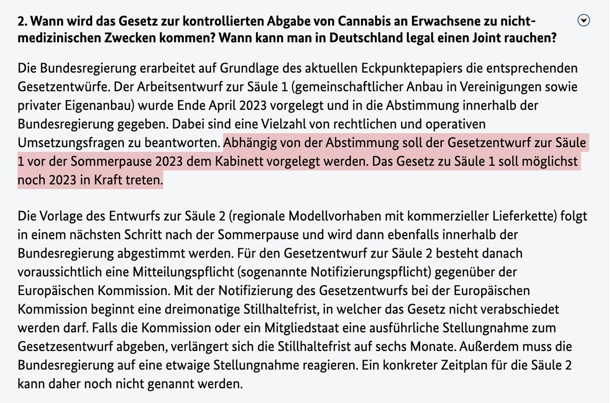 Ja, @cem_oezdemir @MarcoBuschmann @c_lindner @Karl_Lauterbach @BMG_Bund, wie schaut es aus? Sommerpause ist in ca. 39 Tage. Ebenso könnte das @BVerfG jetzt mal Endlich das versprechen von 'vor Frühsommer 2023' einhalten! #weedmob #cannabis