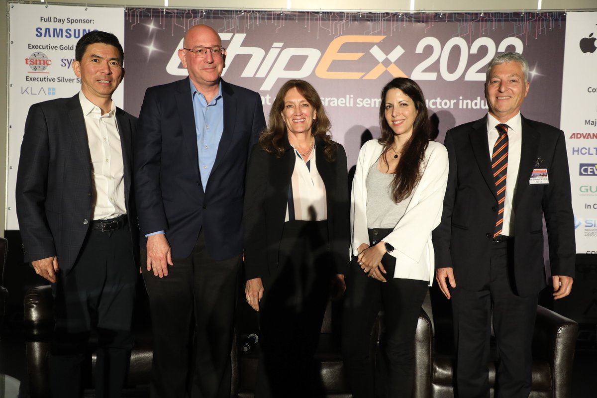 aseglobal's tweet photo. Thanks Sol Gradman for an excellent experience at #ChipEx 2023 in #TelAviv. Particularly, kudos to Sol for moderating such an interesting panel discussion, featuring Renana Ashkenazi of @GroveVentures, Christie Simons of @Deloitte, and Ori Tadmor of @KLAcorp alongside ASE's Ingu Yin Chang. While addressing the 'major trends that will shape the semiconductor industry', Yin described the emergence of #chiplets and the enabling role of #advancedpackaging innovation in this new wave of #AI, #HPC, and #Automotive, while giving consideration to #supplychain dynamics and #geopolitical challenges. #VIPack