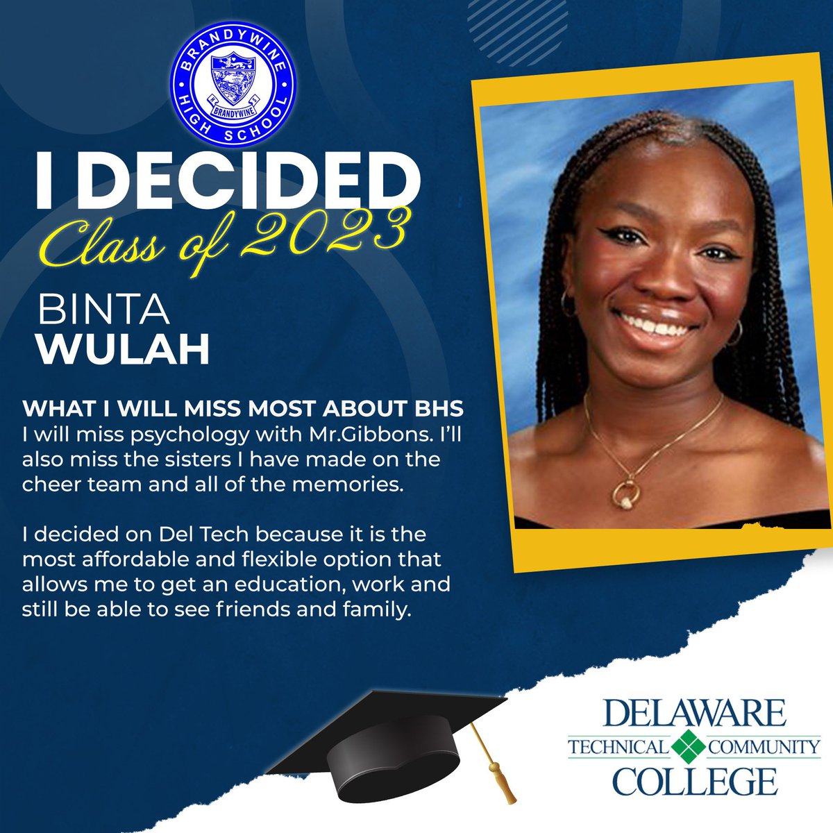 Brandywine High School on Twitter "Our "I Decided" campaign features