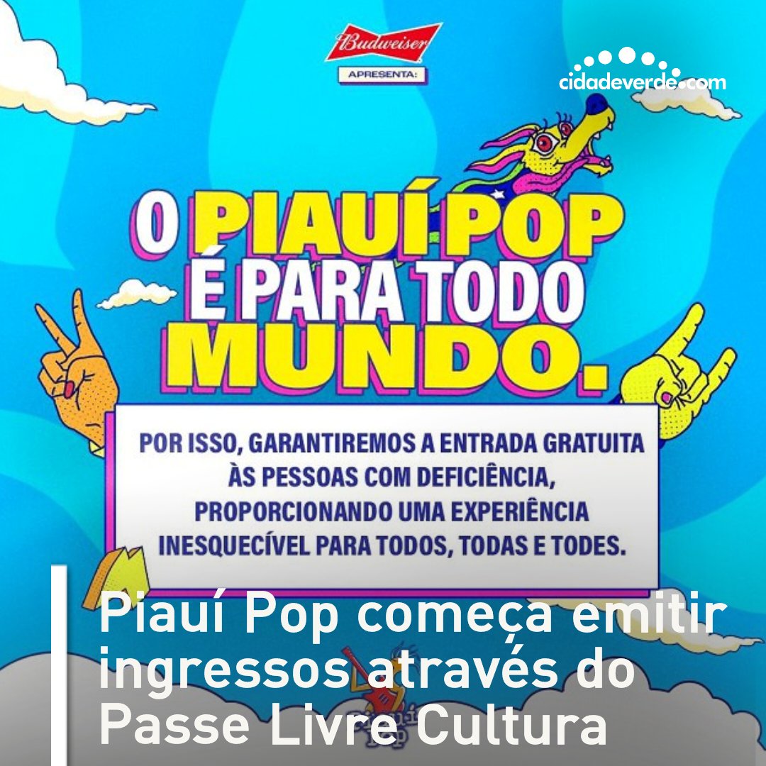 cidadeverde's tweet photo. Começou a emissão do passaporte Piauí Pop a quem tem direito a entrada gratuita em eventos culturais. A solicitação pode ser feita na Pop Store, a loja do Piauí Pop, no piso L3 do Shopping Rio Poty às segundas feiras, às 10h.
Mais no https://t.co/A0VewVz348
#pipop #musica https://t.co/jGExIR1dCI