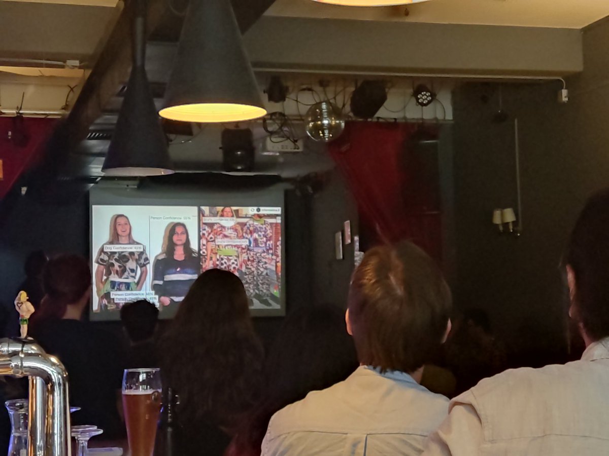 We continue with a nice talk about computer vision from Ivan Vishniakou💻👀. He told us about its challenges, like confusing a sofa with a leopard or a woman with a dog! 🐶

#pint23de #pint23bonn #pint23 #bonn #scicomm #wisskomm