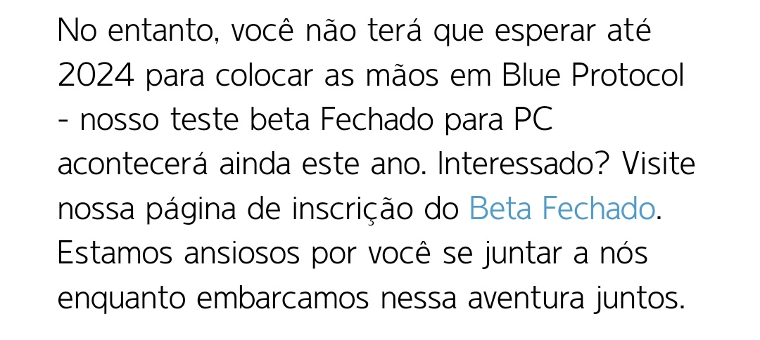 Blue Protocol ganha data no Japão e previsão para lançamento