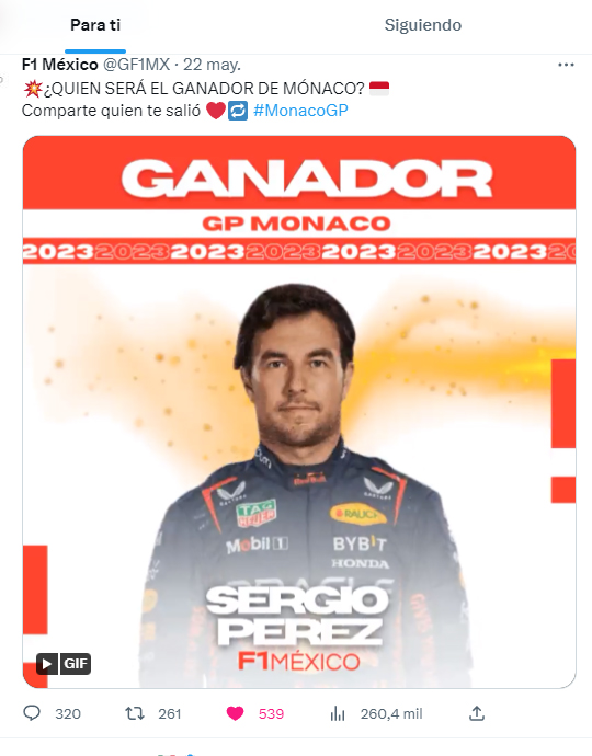 NtoLarios's tweet photo. @GF1MX #TeamCheco #checoperez https://t.co/J5TbLD8Ri6
