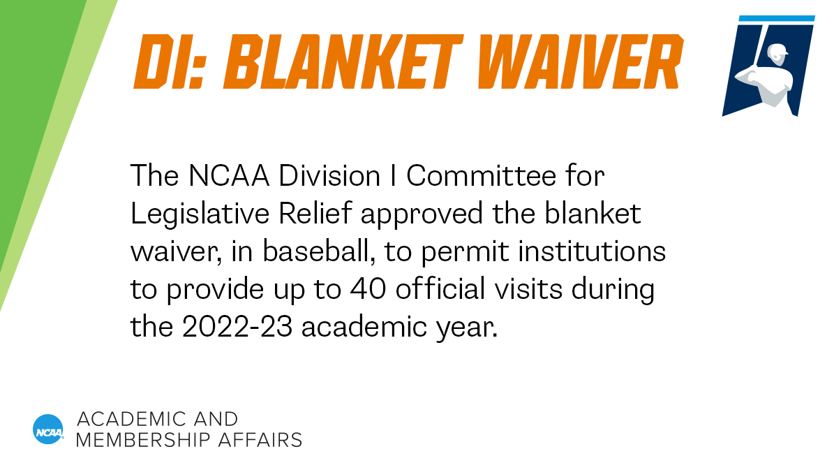 📣 Blanket Waiver Announcement 📣

Check it out ⬇️
on.ncaa.com/DICLRBW