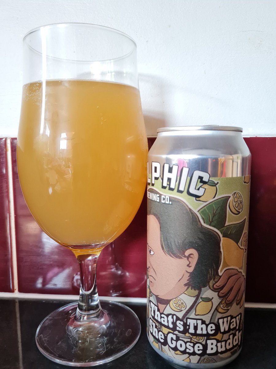 Well this is a great example of a Gose from @delphicbrew and @BerksBeerBox. It's punchy, but doesn't obliterate your taste buds, and stays refreshing throughout. Very, very good.