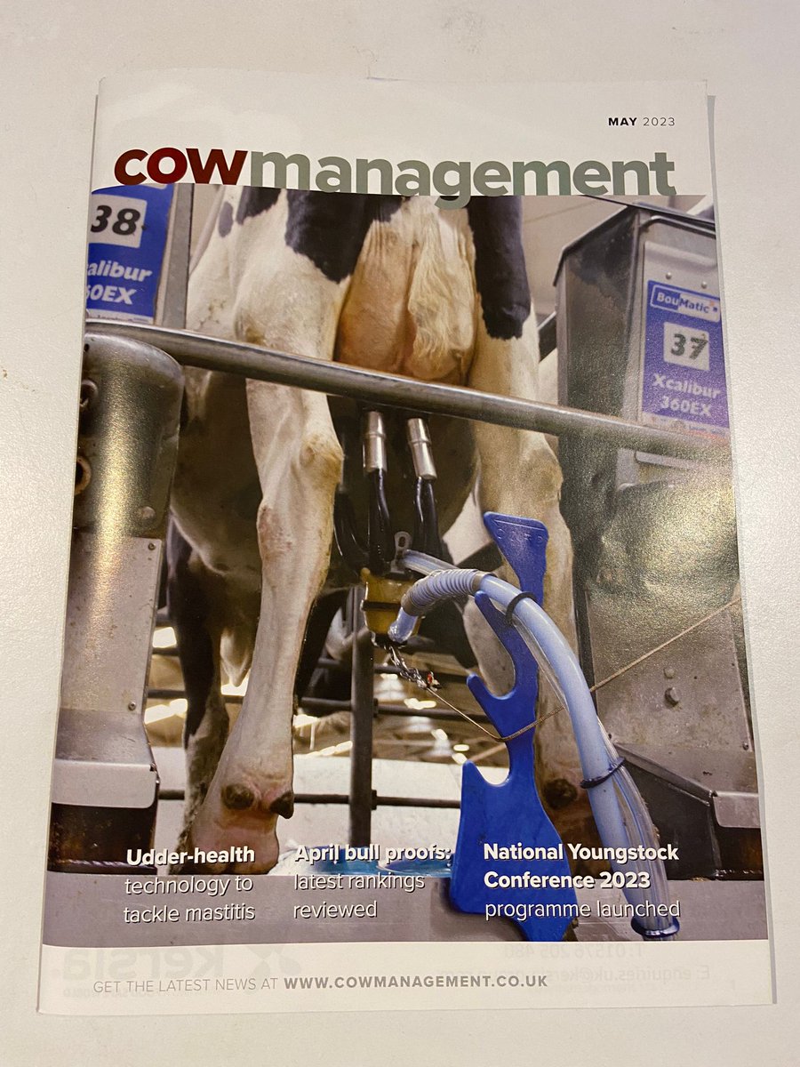 A big thanks for the front cover and article in <a href="/cowmanagement/">Rachael Porter</a> magazine.

Further thanks to Rachel Porter who has done a great job on her piece regarding the second study on Lactalign's effectiveness in a rapid exit/parallel parlour. 👏