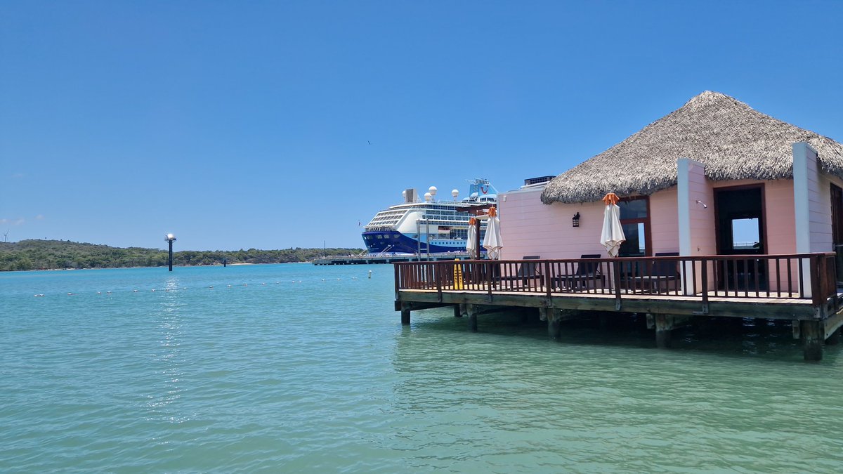 Lovely day in Dominican Republic...enjoying our cabana before going on zip slide #sunshine #DominicanRepublic #blueskies