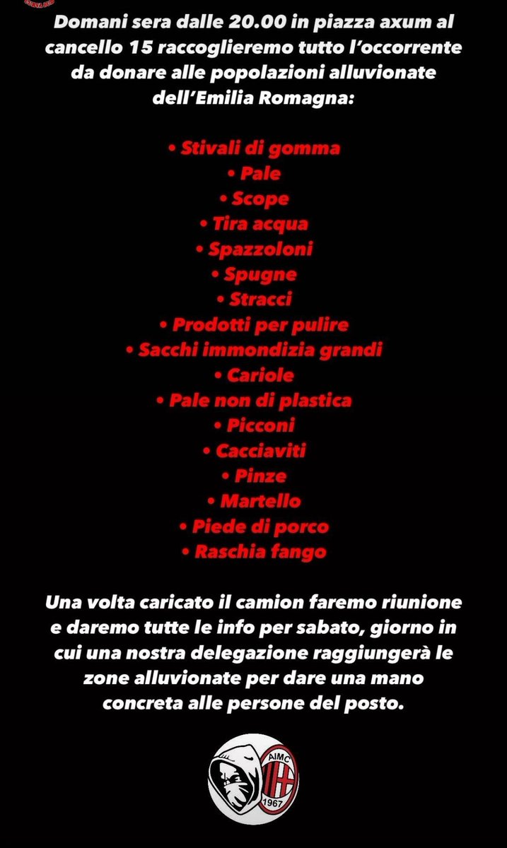 ApacheRossonero's tweet photo. 🔴⚫🔴⚫🔴⚫🔴⚫🔴⚫🔴⚫
Retwittate per favore. https://t.co/2k3jRbXhne