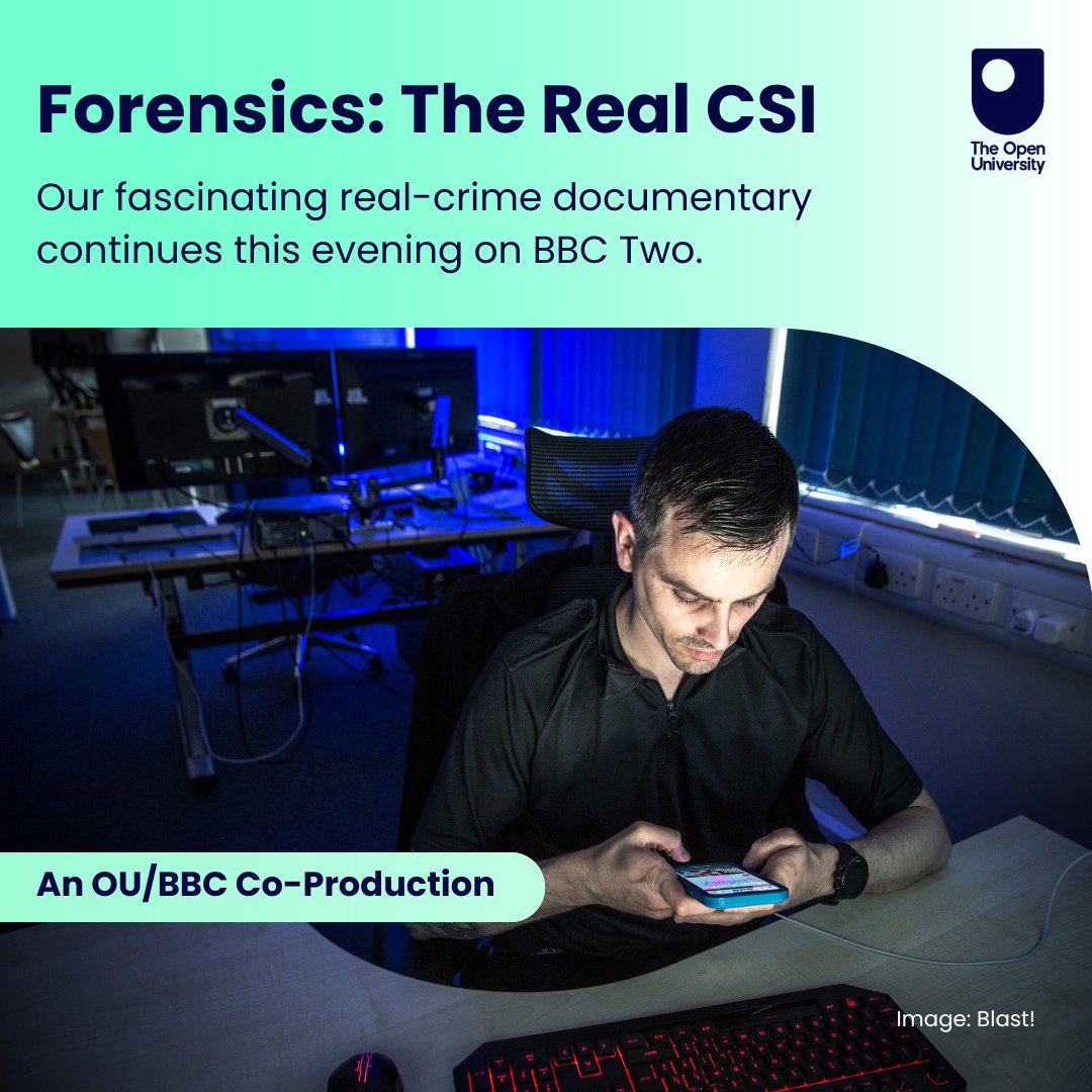 OU_STEM's tweet photo. Forensics: The Real CSI, continues tonight on BBC2.

Meet STEM Academics @Dr_Dan_Stratton, Lecturer in Biomedical Health Sciences and @klarusu,  Lecturer in Biology,  plus watch interviews with the programme's investigators before tuning in at 9pm!

https://t.co/upAg2YW7w3 https://t.co/P2iw5Ig1YM