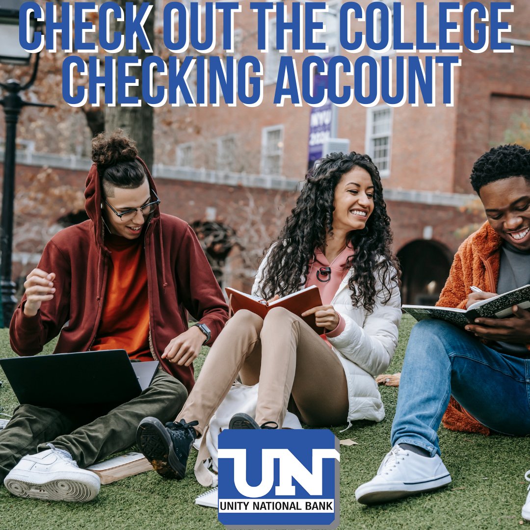 Future college students are right around the corner from being on campus. In this exciting time, visit your local branch or Unity's website to inquire about our College Checking Account. #collegestudents #unitystrong