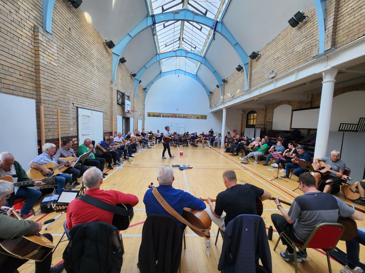 73 people in tonight's guitar group, all  abilities, newbies &amp; oldies playing together. 🎶🎵🎸 We can't wait for St George's Hall 600