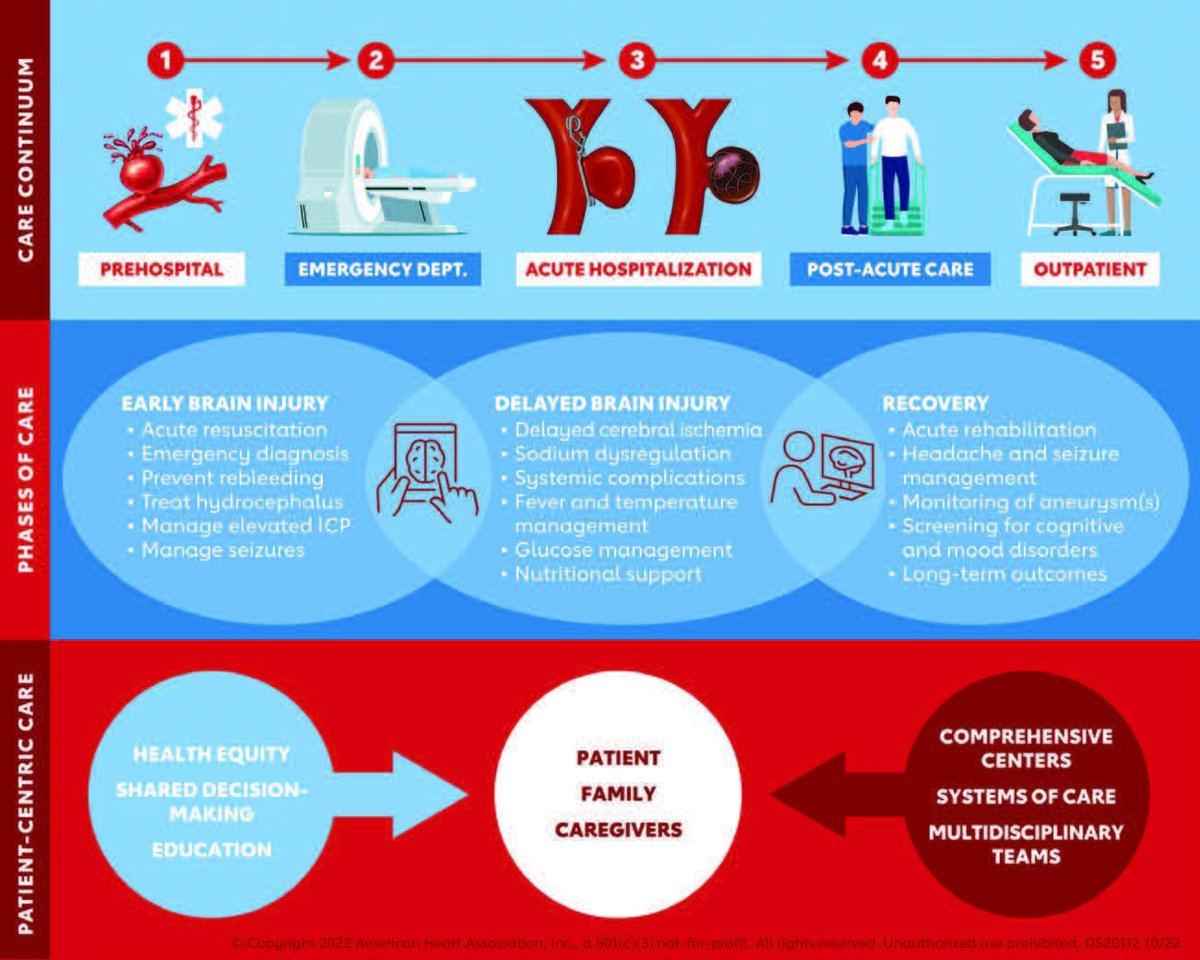2023 Guideline for the Management of Patients With Aneurysmal Subarachnoid Hemorrhage: A Guideline From the American Heart Association/American Stroke Association ahajournals.org/doi/10.1161/ST…

<a href="/American_Heart/">American Heart Association</a> <a href="/American_Stroke/">American_Stroke</a> <a href="/AHAScience/">AHA Science</a> <a href="/BrianHoh1/">Brian Hoh, MD, MBA</a> <a href="/drdangayach/">Neha Dangayach MD MSCR FAAN FANA FCCP FCCM FNCS</a> <a href="/CPDerdeyn/">Colin Derdeyn</a>