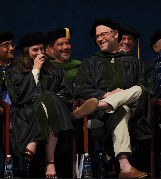 UCIMedSchool's tweet photo. Congrats to our #UCIMedSchool #ClassOf2023! Here are some snaps from our commencement on May 20 at @UCIrvine, including shots of our keynote speakers, @Sethrogen and @IamLaurenMiller, Alzheimerโs advocates and co-founders of @WeAreHFC.
๐ธ: Michelle Kim Photography
#UCI #UCGrad23 https://t.co/coj7Dyqifb