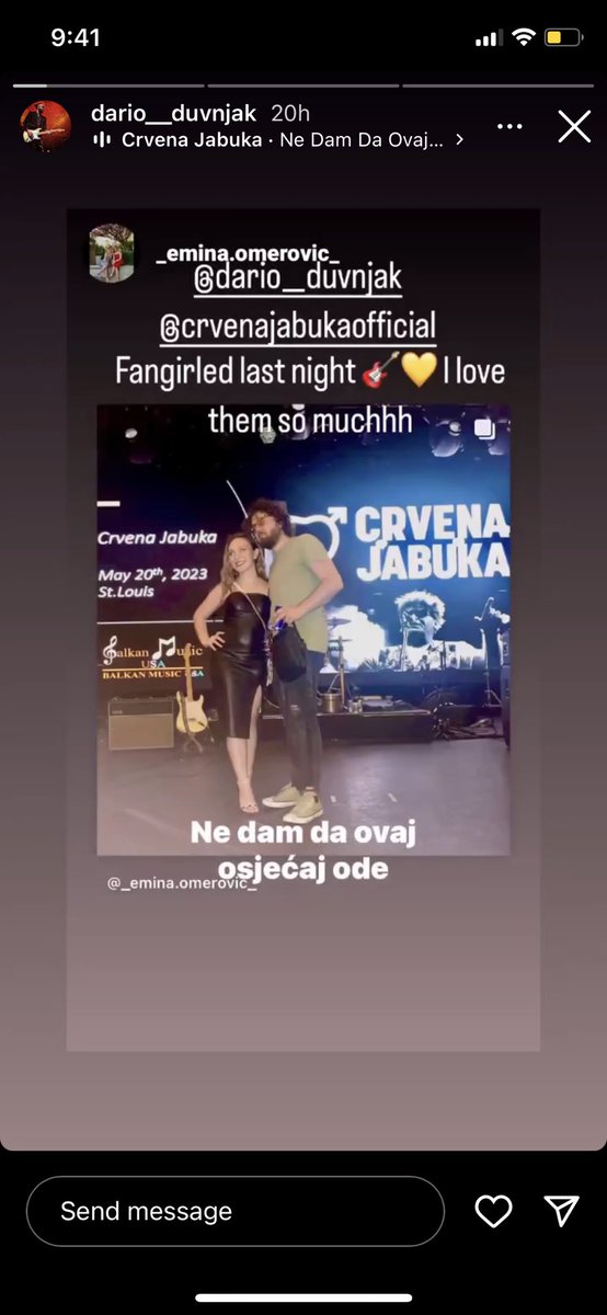 Best concert ever! Plus my baby daddy Dario 😍 #crvenajabuka