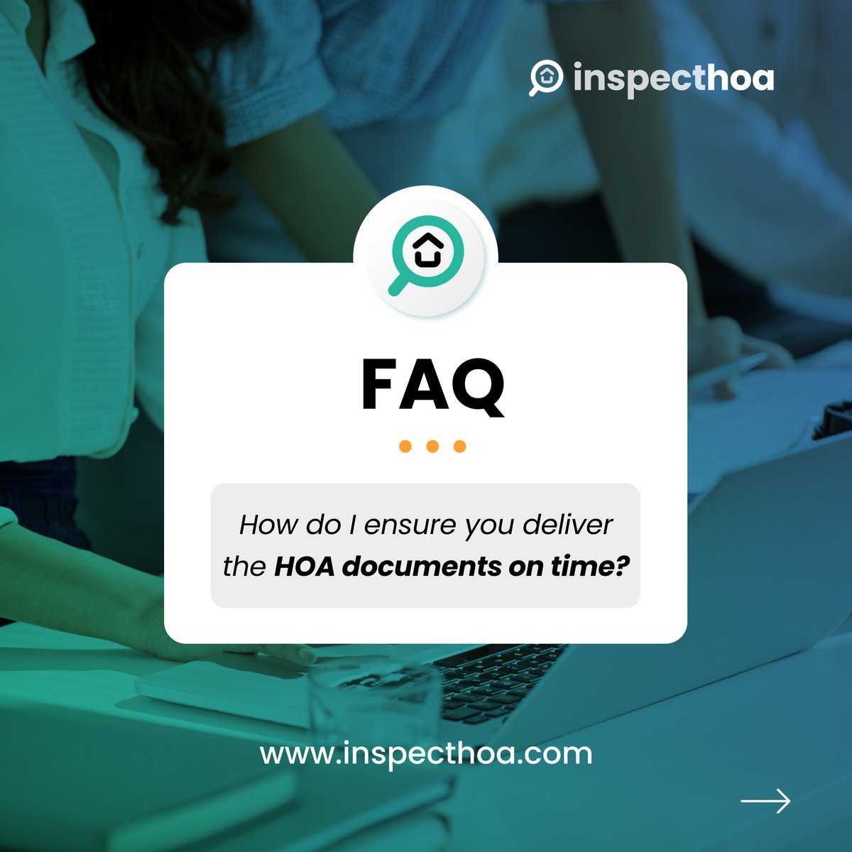 WeAreRexera's tweet image. With InspectHOA, you can check the status of your HOA documents at any time. If you have any questions, we guarantee a 30-minute initial response and 2-hour resolution timelines🤝

#hoa #hoadocuments #faq #customersuccess