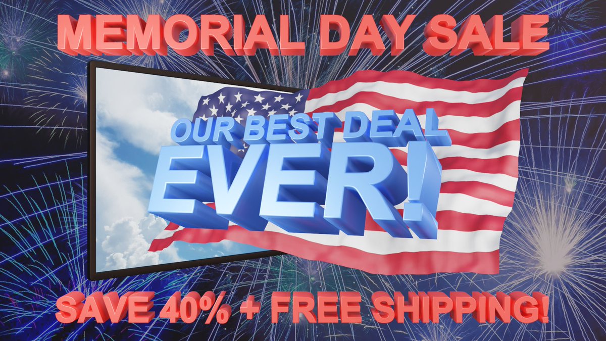 Excited to announce our "Best Deal Ever" Memorial Day Sale! TAKE 40% OFF for the next 7 days ONLY on Glasses-Free 3D displays, software, and content  - plus a 2-year warranty, tech support, and FREE shipping!!! Claim your discount while supplies last!
Promo code: 
MEMORIAL23