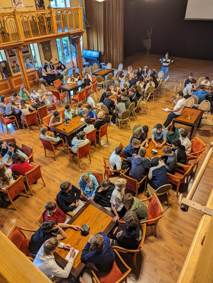 Quiz time! The ever-versatile quiz master, Mr Lloyd, leading the way. Round 1: put your phones in the middle