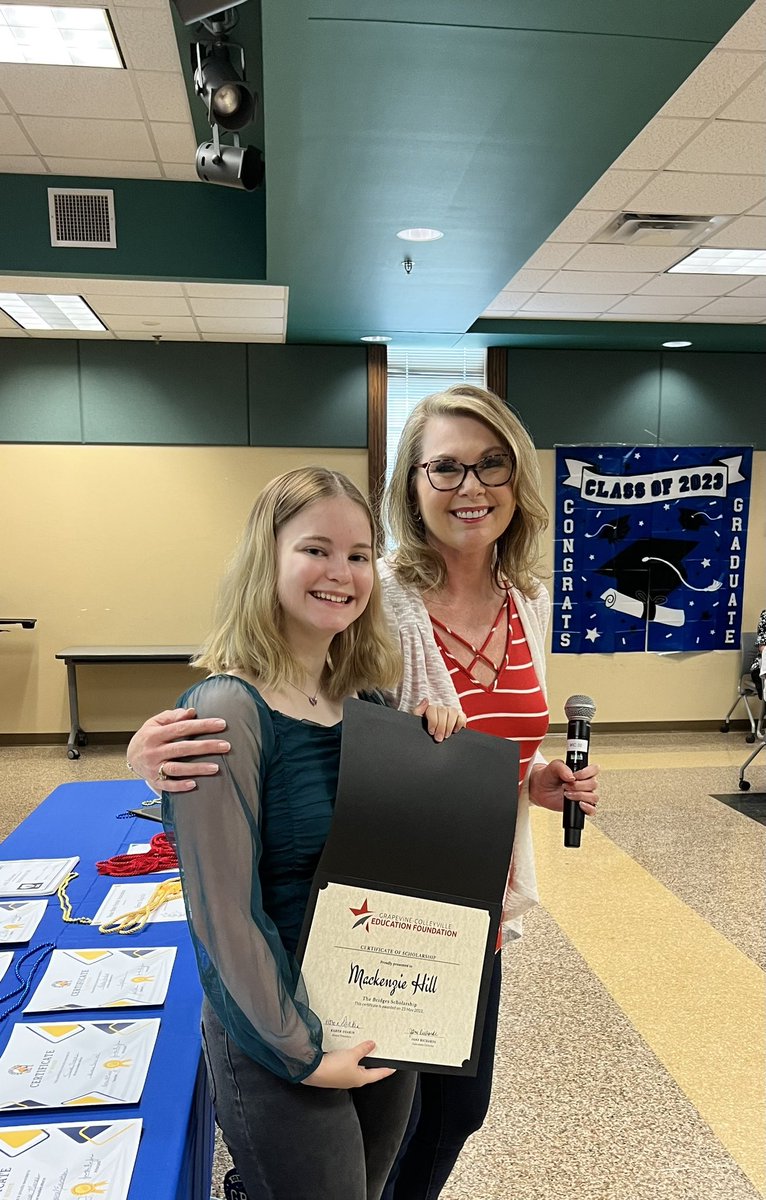 Congratulations to Mackenzie and Tori, who were each awarded scholarships from the <a href="/GCEdFoundation/">Grapevine-Colleyville Education Foundation</a>! We are so thankful for the Education Foundation’s support of Bridges and our students!