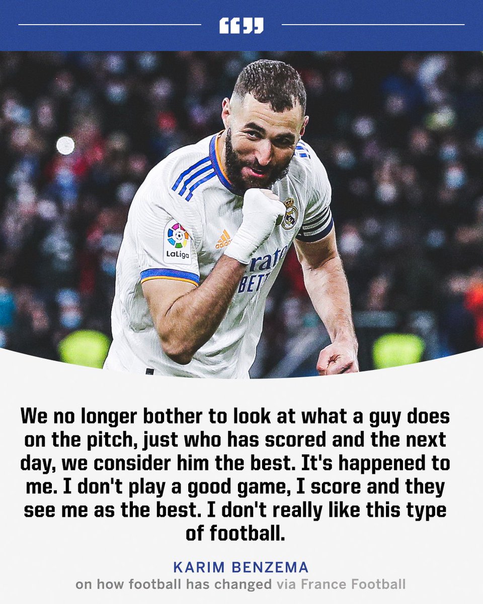 When Karim Benzema shared his thoughts on how football has changed.