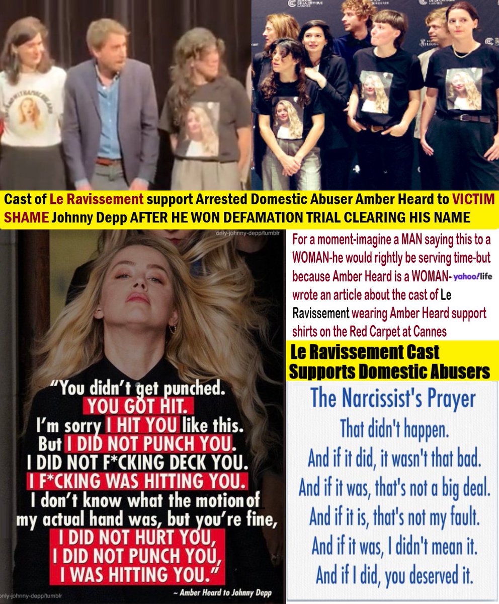 Johnny Depp is playing a Tribute Concert for Jeff Beck-proceeds to CHARITY-the Cast of Le Ravissement are supporting Amber Heard-GUILTY of lying with MALICE to DEFAME him-using your film to support a CRIMINAL-KARMA's coming
#JohnnyDeppWon
#AmberHeardIsFinished
#AmberHeardIsALiar