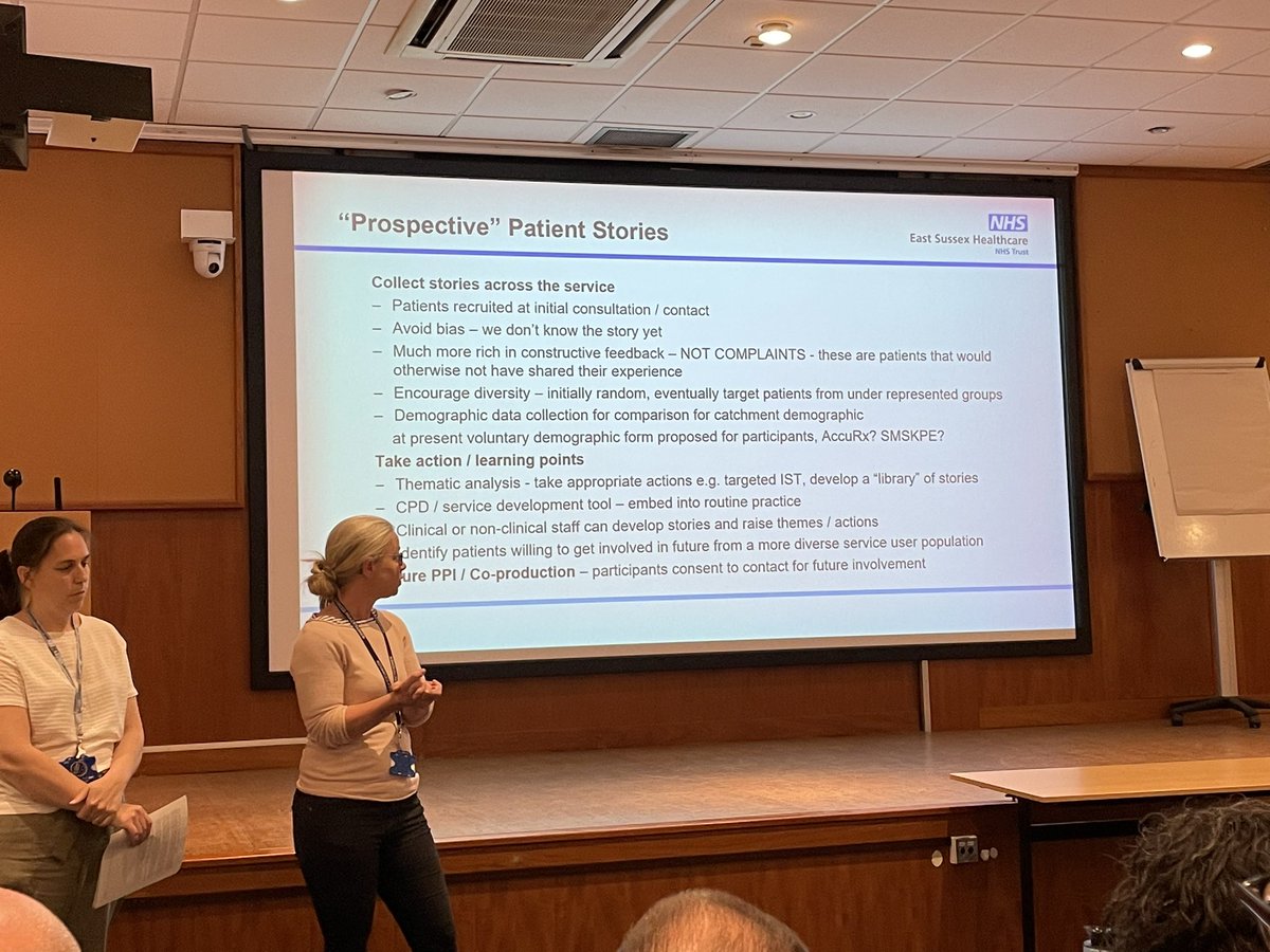 Just one example of the great presentations we heard this morning at “Our quality service forum” more to come on prospective patient stories from the brilliant @WarlowKate #MSK #personalisedcare #coproduction @ESHT_AHPs @CSPSouthEast @curly83 @eastbournekate @gibbsyESP @ESHTNHS