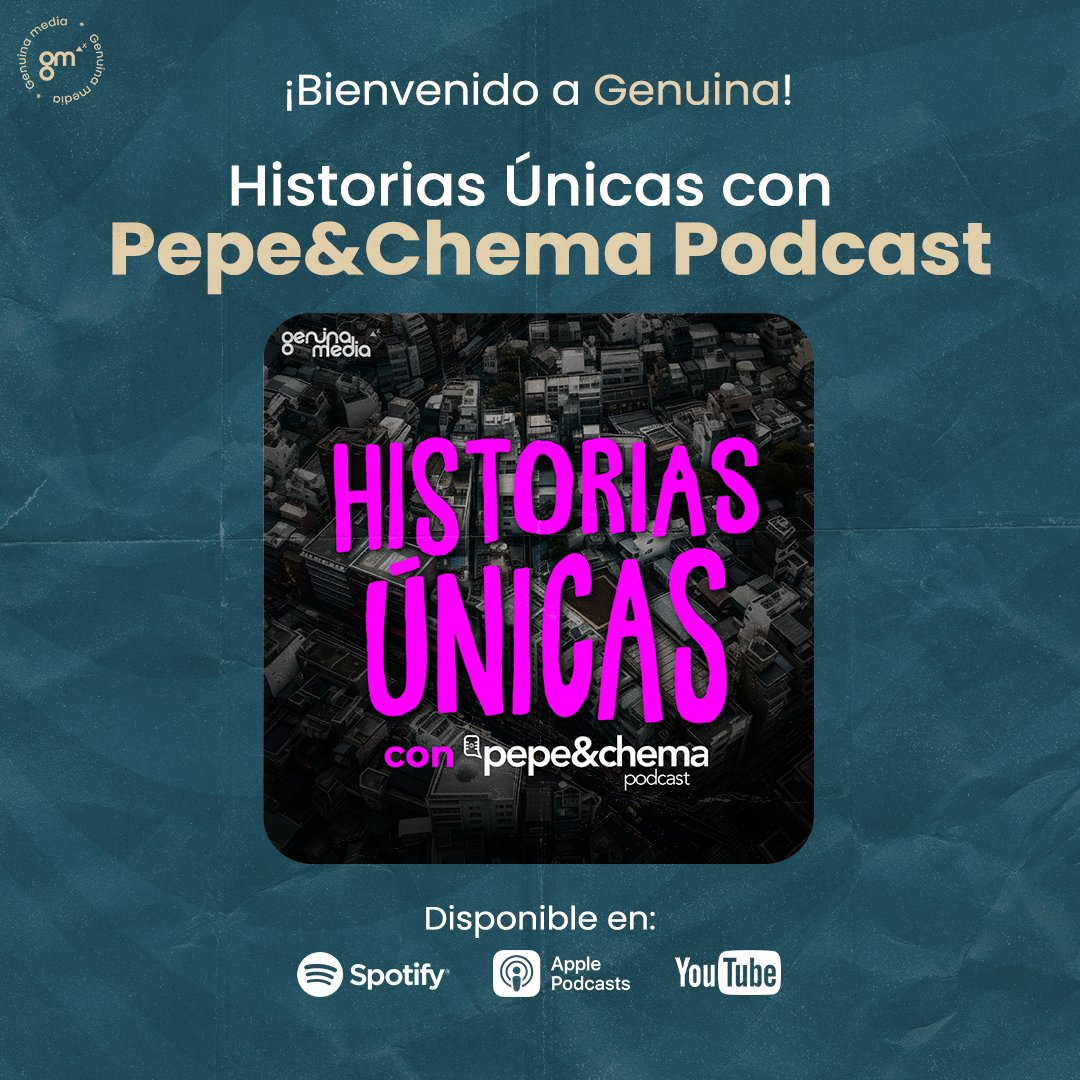 Nos complace darle la bienvenida a Pepe&Chema Podcast Genuina 🙌

Un #podcasts con invitados especiales en cada episodio que te mantendran pegados a tus audifonos escuchando sus relatos🎧 Auténtico, lleno de emociones y principalmente con #HISTORIASÚNICAS 👀