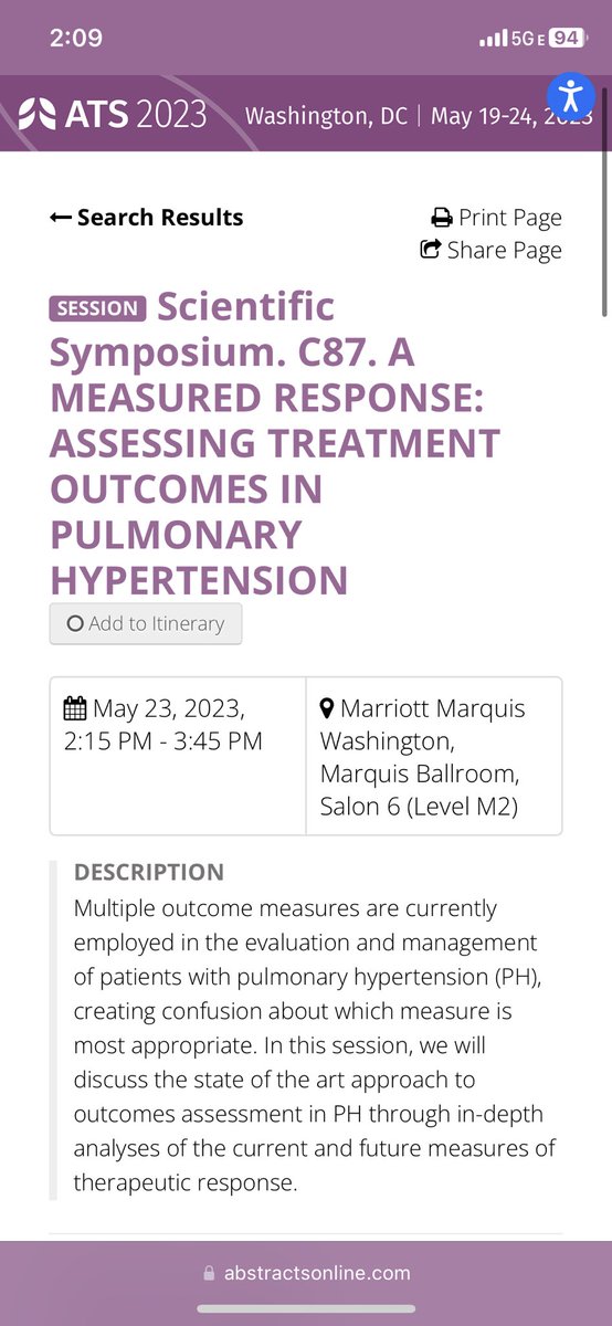 Excited about this session 👇 @jasleenminhas @KawutSteven @hilarydubrockMD @SteveMathaiMD #CoreyVentetuolo #ATS2023 @ATS_PC