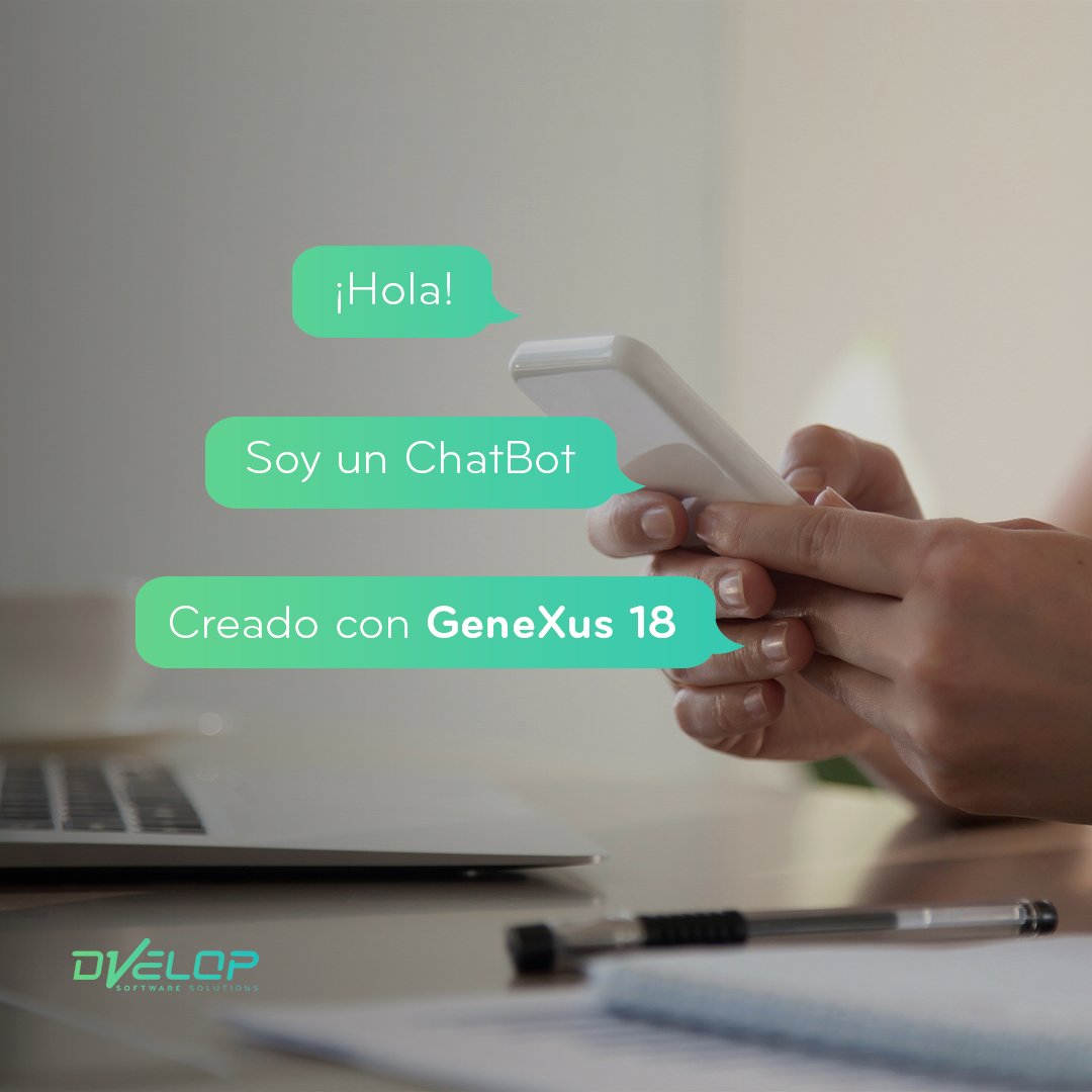 👇🤖 ¡Podemos ayudarte a desarrollar tus ChatBots! Trabajamos con la última versión de GX18, lo que permite modelar flujos y respuestas más humanas, para que la experiencia de tus clientes sea la mejor.
¿Quieres conversar sobre tus próximos proyectos?  dvelopsoftware.com