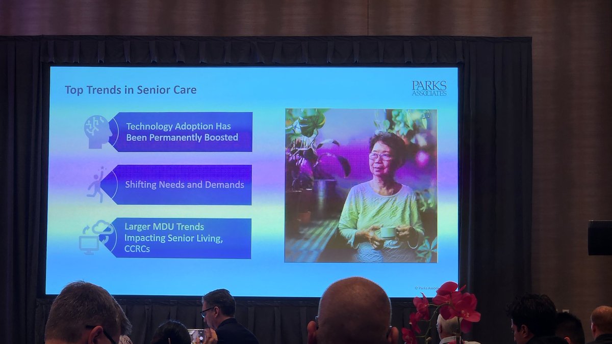 Top trends in #seniorcare from @JenniferMKent of @ParksAssociates #CONNUS23 #connhealth23 #health #aginginplace #independentliving
