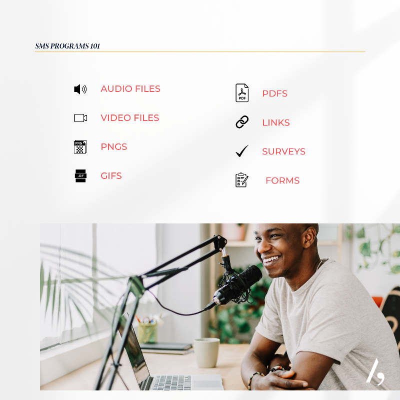AuthoritiveCo's tweet photo. Who says SMS programs are one-dimensional?!

Within our platform you have endless ways to spruce up your messages, including images, videos, audio messages, gifs, and more. 💬