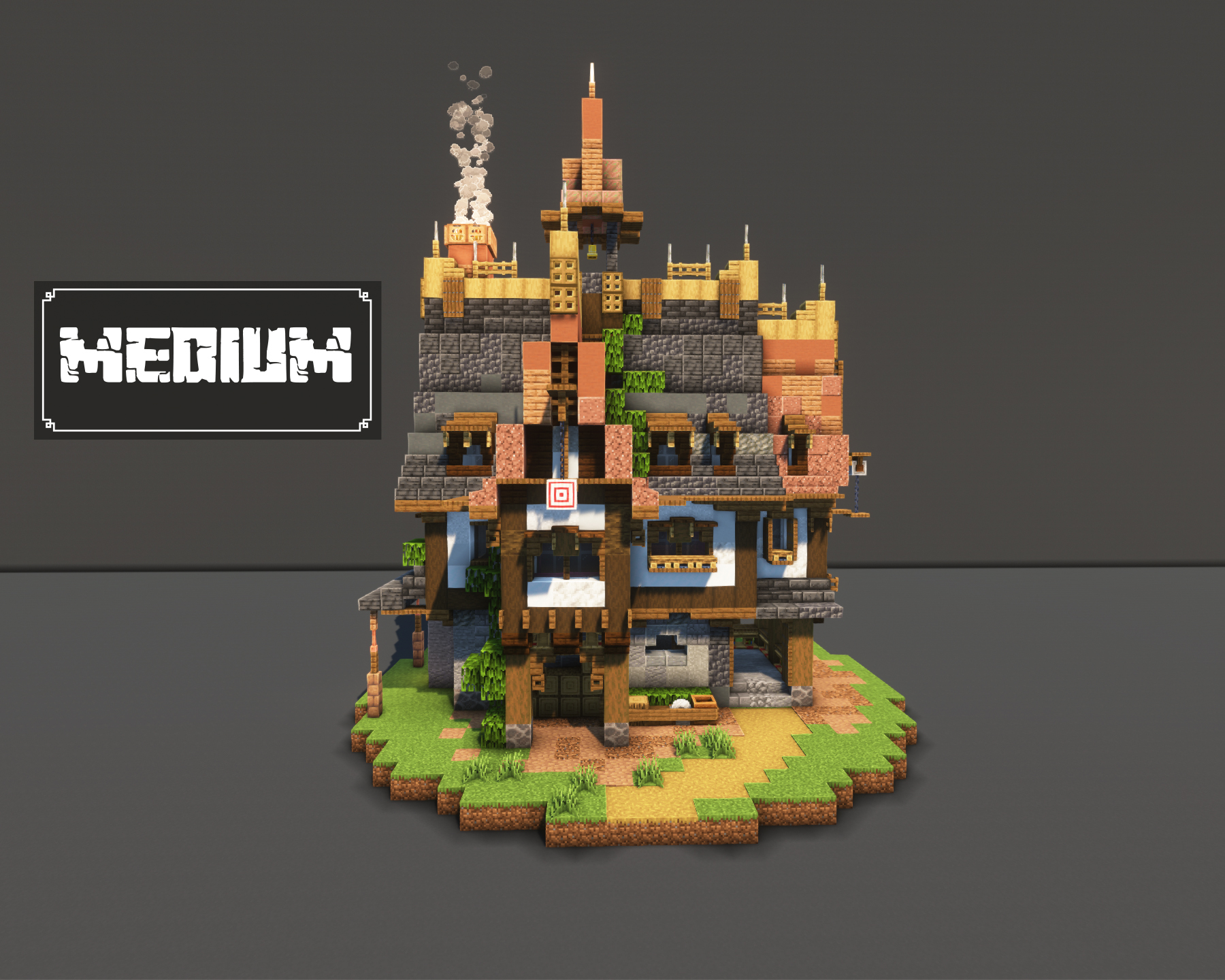 steampunk house / medieval. Hope you like it :D : r/Minecraftbuilds