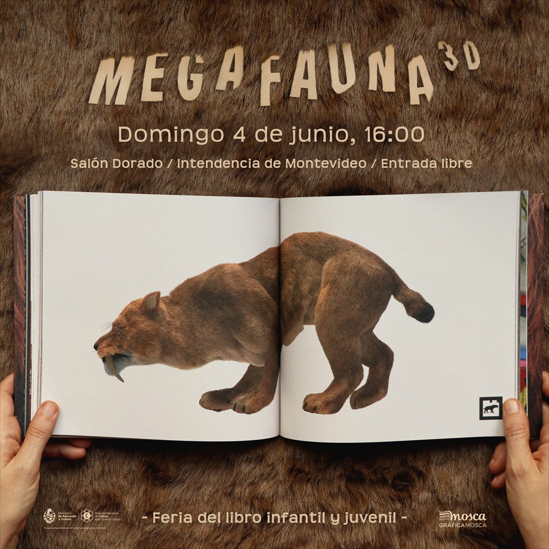 cienciaabierta's tweet photo. Megafauna 3D 🦴🦴🦴
Un libro de huesos
📖 En la 21ª Feria del Libro Infantil y Juvenil 📖

El domingo 4 de junio los gliptodontes, perezosos gigantes y tigres dientes de sable invaden la Intendencia de Montevideo. https://t.co/Bw4gqUvTu8
