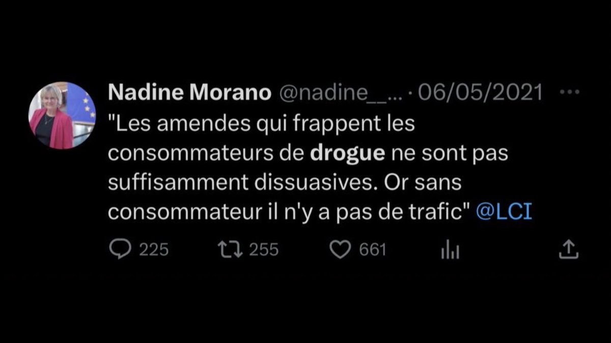kamilabderrahmn's tweet photo. Refus d’obtempérer + conduite sous l’effet de la cocaine.

Mais comment t’as fait pour enfanter cette racaille @nadine__morano ???!!! https://t.co/Zq5aT65mmZ