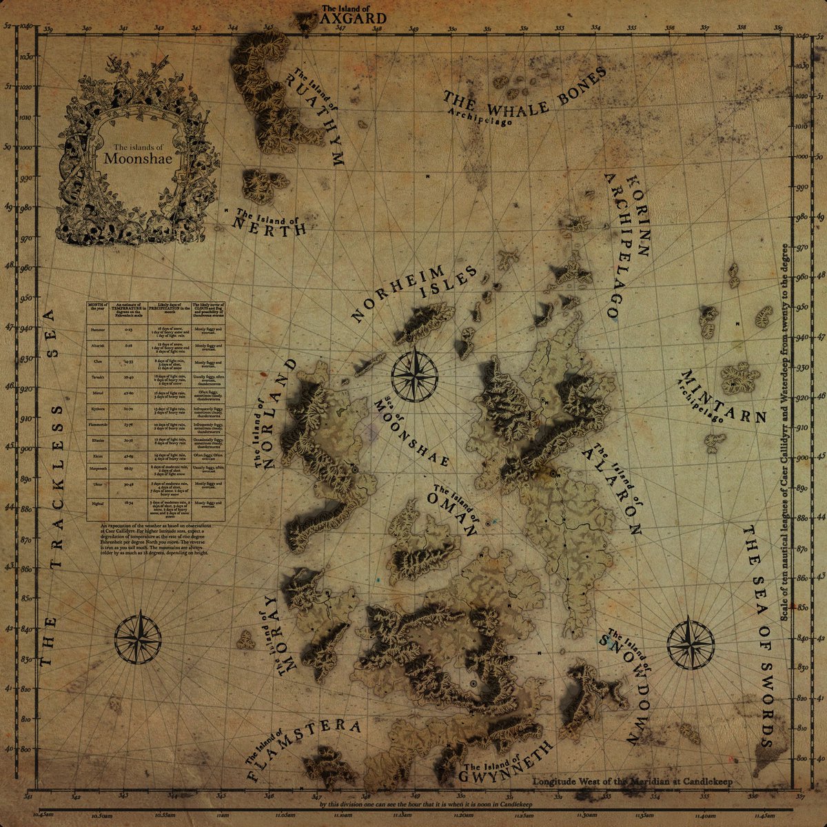 ChloeTheCartog's tweet photo. More layers of information and more experimentation with colour. But still more to do… #moonshae #faerun #realmslore #worldbuilding #worldbuilder #mapping #dndmap #worldmap #dndcartography #cartography #cartographer #rpg #dnd #mapmaking #map #ttrpgart #roleplaying #ttrpg https://t.co/pq4rInRG8Q