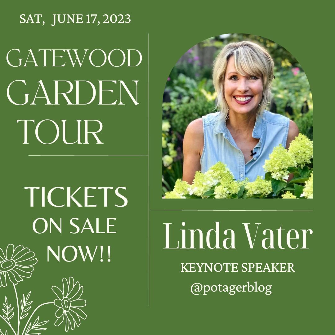 TICKETS ON SALE NOW!!
The Inaugural Gatewood Garden Tour is Sat, June 17. Presentation by Linda Vater <a href="/potagerblog/">Linda Vater</a> at 11 am at the Parish Hall of St. Francis. Afterwards, tour the gardens from 12 - 3 pm. Tix are $12.50, day of event $15
Buy online at gatewoodokc.com